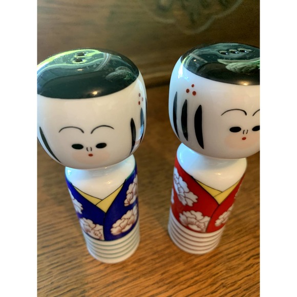 Vintage Other Rare Vintage Japan Kosheki Doll Porcelain Salt And Pepper Shakers Japanese